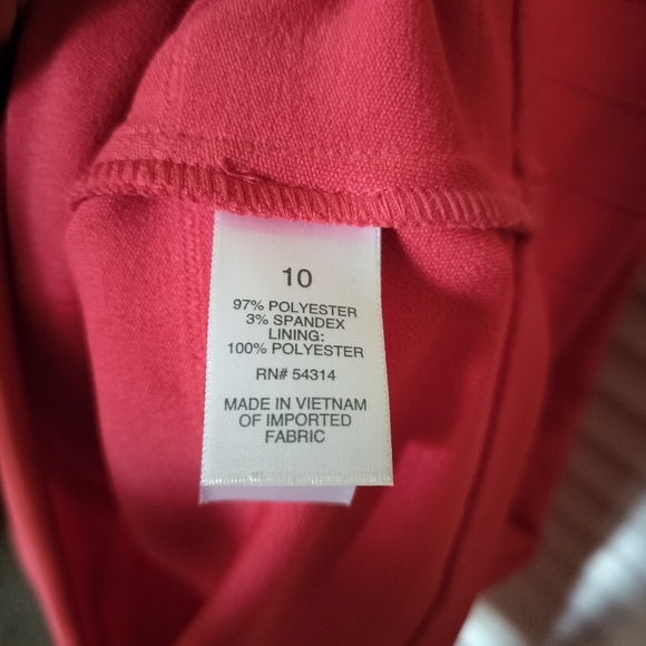 Bisou Bisou Sleeveless Back Zip Dress Size 10 Coral - Picture 8 of 9